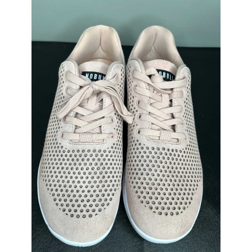 Nobull Womens Perforated Suede Trainers Blush Pink Cross Training Shoes